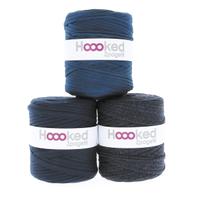 Hooked Zpagetti T-skjortegarn mørkblåtoner 700g