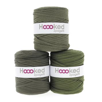 Hooked Zpagetti T-skjortegarn oliventoner 700g (634-57940)