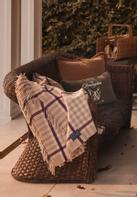 Lexington Ullpledd Checked beige/fig 130x170