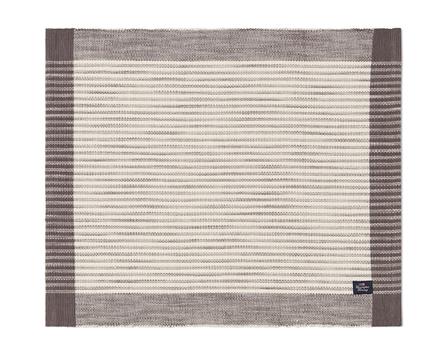 Lexington Bordbrikke Striped økologisk-bomull mørkegrå 40x50
