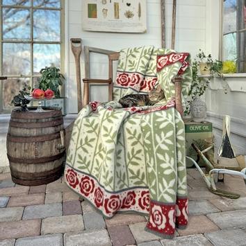 Klippan Ullpledd Rosengård Rød 130x180 (476-940021)