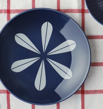 Lucie Kaas Tallerken Lotus 21cm Blå