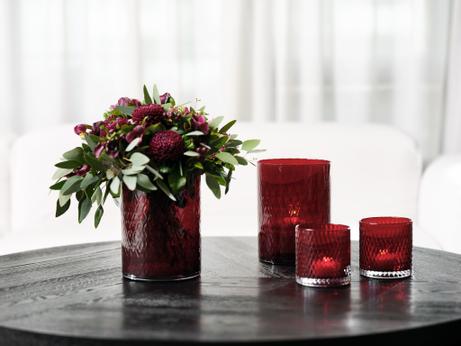 Halvor Bakke Harlekin Lykt/Vase 24cm Ruby (655-602723)