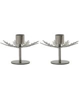 House Doctor Lysestake Snowflake Silver 2stk