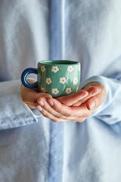 Bloomingville Espressokopp Nini Blå-blomst