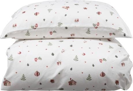 Borås Cotton Nostalgia Sengesett Flanell Rød