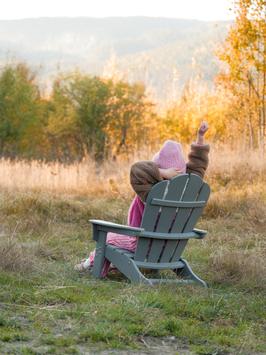 Armonía Barnestol Adirondack HDPE grå