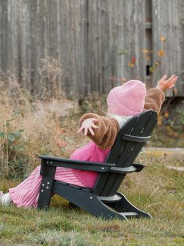 Armonía Barnestol Adirondack HDPE svart