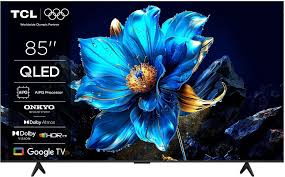 TCL 85" T69C 4K QLED Google TV QLED, Motion Clarity, Onkyo 2.1-ljudsystem,  Dolby Atmos, Smart-TV, Ramlös (85T69C)