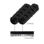 Audac 10 x CIRA524 + COM12MK2 - Black version (CANTO7.10P/B)