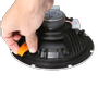 Audac SpringFit™ 8" ceiling speaker - Black version - 8Ω and 100V (CENA812/B)