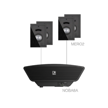 Audac 4x MERO2 + NOBA8A - White (CERRA2.5/W)