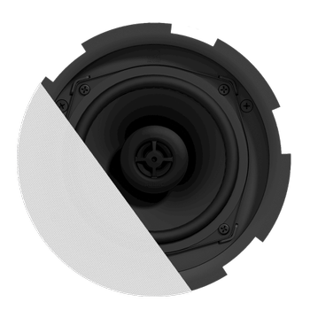 Audac QuickFit™ 2-way 5 1/4" ceiling speaker with TwistFix™ grill - White version, 16 Ω (CIRA530D/W)