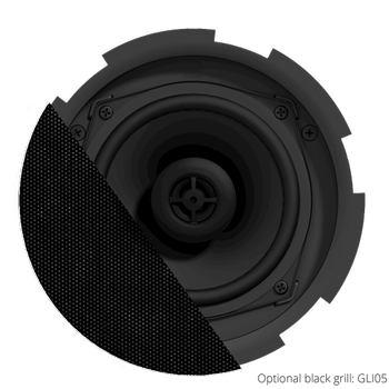 Audac QuickFit™ 2-way 5 1/4" ceiling speaker with TwistFix™ grill - White version, 16 Ω (CIRA530D/W)