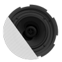 Audac QuickFit™ 2-way 6.5" ceiling speaker with TwistFix™ grill - White version, 16 Ω (CIRA730D/W)