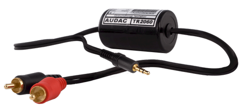 Audac Stereo groundloop isolator RCA male - 3.5mm jack (TR2060)