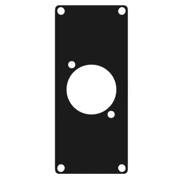 CAYMON CASY 1 space cover plate - 1x D-size hole - Black version (CASY103/B)