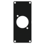 CAYMON CASY 1 space cover plate - 1x D-size hole - Black version