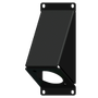CAYMON CASY 1 space angled cover plate with D-size hole - Black version (CASY104/B)