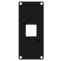 CAYMON Casy 1 space cover plate - 1x  Keystone adapter - Black version