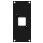 CAYMON Casy 1 space cover plate - 1x  Keystone adapter - Black version (CASY106/B)