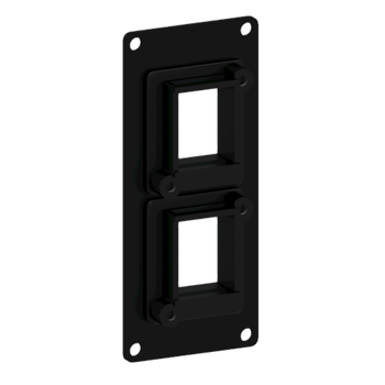 CAYMON CASY 1 space cover plate - 2x Keystone adapter - Black version (CASY107/B)