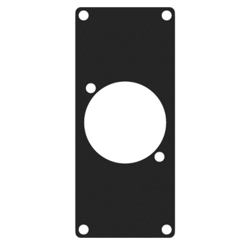 CAYMON CASY 1 space cover plate - 1x powerCON TRUE1 outlet connector hole - Black version (CASY108/B)