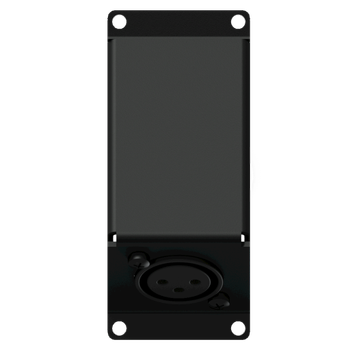CAYMON CASY 1 space angled with XLR female to 3-pin terminal block - Black version (CASY123/B)