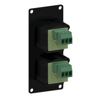 CAYMON CASY 1 space with 2x XLR female to 3-pin terminal block - Black version (CASY125/B)