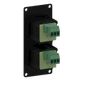 CAYMON CASY 1 space with 2x XLR male to 3-pin terminal block - Black version (CASY126/B)