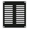 CAYMON CASY 2 space vented blind plate - Black version
