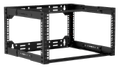 CAYMON 19" in depth adjustable open frame rack - 6 unit - 300 ~ 450mm - Black