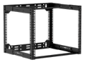 CAYMON 19" in depth adjustable open frame rack - 9 unit - 300 ~ 450mm - Black