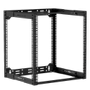 CAYMON 19" in depth adjustable open frame rack - 12 unit - 300 ~ 450mm - Black