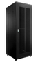 CAYMON 19" rack cabinet - 42 units - 800mm W x 800mm D - Grill front & rear door - Black version - 800mm width