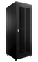 CAYMON 19" rack cabinet - 42 units - 800mm W x 800mm D - Grill front & rear door - Black version - 800mm width