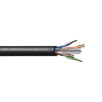 PROCAB Contractor Series Networking cable - CAT6 - U/UTP - solid 0.25 mm² - 23 AWG - EN50399 CPR Euroclass B2ca-s1a, d1, a1 - 305 m plastic reel (CCT60U-B2CA/3)