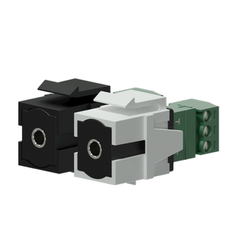 PROCAB Bulk & Accessories Keystone adapter - 3.5 mm Jack female - 3-p terminal block - White (VCK315/W)