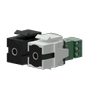 PROCAB Bulk & Accessories Keystone adapter - 3.5 mm Jack female - 3-p terminal block - Black
