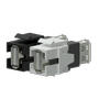 PROCAB Bulk & Accessories Keystone adapter - USB 2.0 A - USB 2.0 A - Black