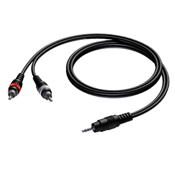 PROCAB Basic Series 3.5 mm Jack male stereo - 2 x RCA/Cinch male - 5 meter (CAB711/5)