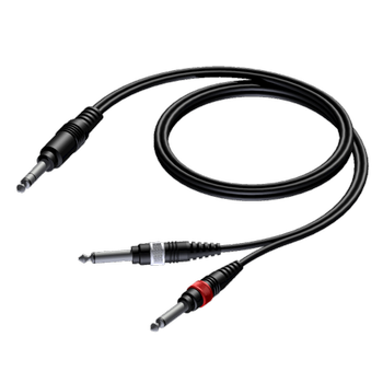 PROCAB Basic Series 6.3 mm Jack male stereo - 2 x 6.3 mm Jack male - 3 meter (CAB721/3)