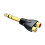PROCAB Classic Series Adapter - 2 x RCA/Cinch female - 6.3 mm Jack male stereo