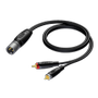 PROCAB Reference Series XLR male - 2 x RCA/Cinch male - 1.5 meter - hanger