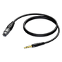 PROCAB Reference Series XLR female - 6.3 mm Jack male stereo - 1.5 meter - hanger