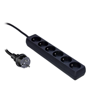 PROCAB Power Series Powerstrip with child protection,  6-way - 6 german sockets, 1,5m cable (PSC106/1.5-G)