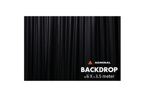Admiral Staging Backdrop 320 g/m² W 6m x H 3,5m black (PODK6035)