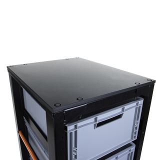 Admiral Staging Storage cart top lid hard plastic board black (WAM2SA64)