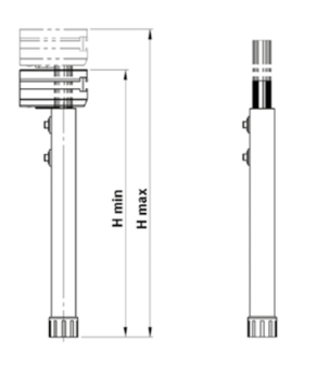SIXTY82 Leg stage height 60/90cm telescopic (340014)