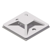 Procab Self adhesive cable tie mount - 30 x 30 mm White version